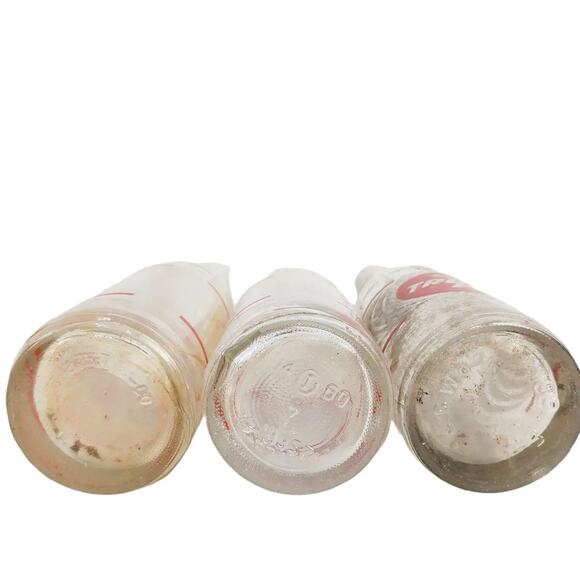 Set of 3 Vintage TRU-ADE 10oz ACL Glass Soda Bottles, PAL, King Size W Jefferson - Picture 6 of 8